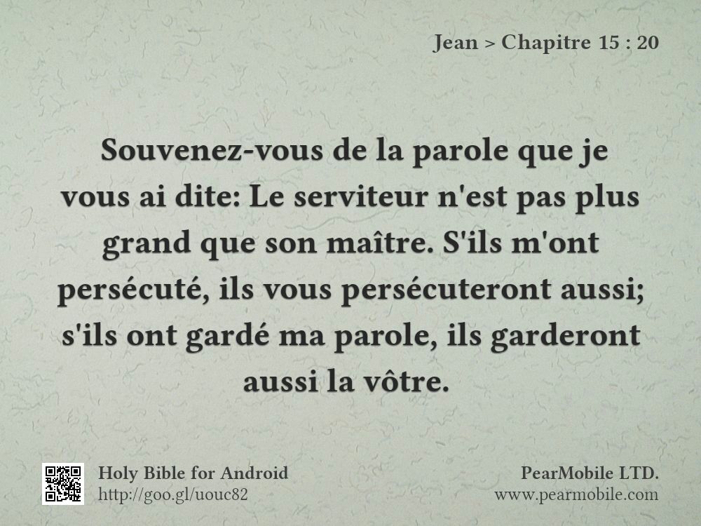 Jean, Chapitre 15:20